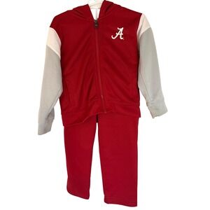 Gen2 Alabama Crimson Tide Kids 3T Tracksuit Full Zip Hoodie Pants Set Red Grey